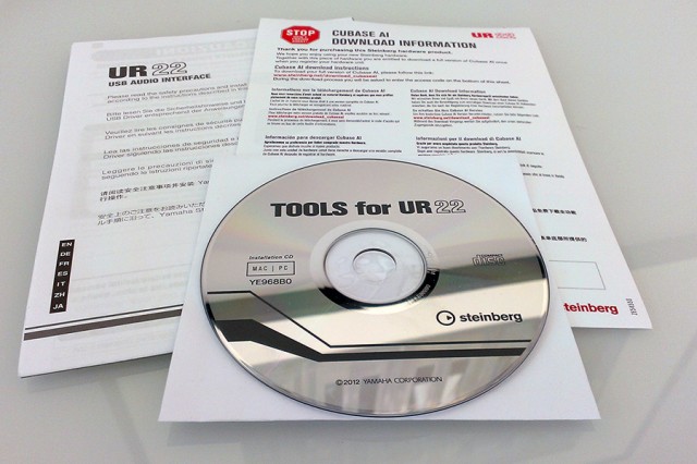 UR22 Manual, Cubase AI Voucher and Driver Disk