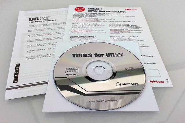 Steinberg UR22 Manual Voucher Drivers Disc